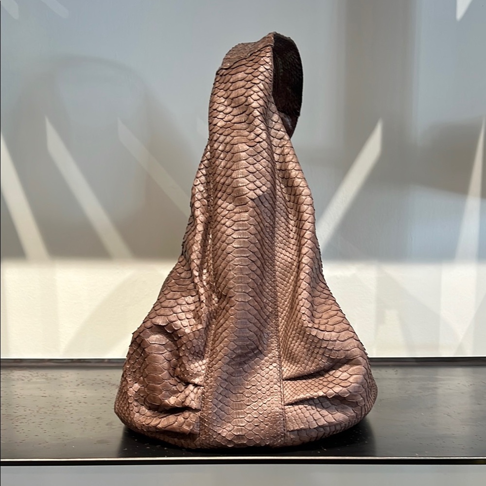 Mocha Python Hobo Bag - Picture 4 of 7